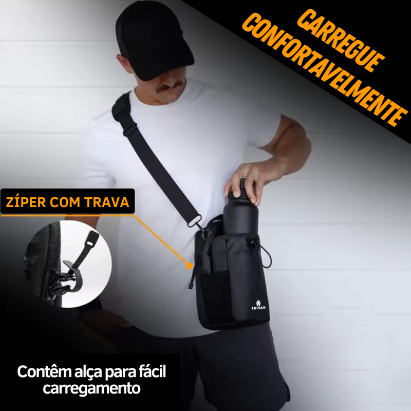 -Kit Bag Magnética Enivan® + Garrafa térmica Enivan® para Treinos l FRETE GRÁTIS