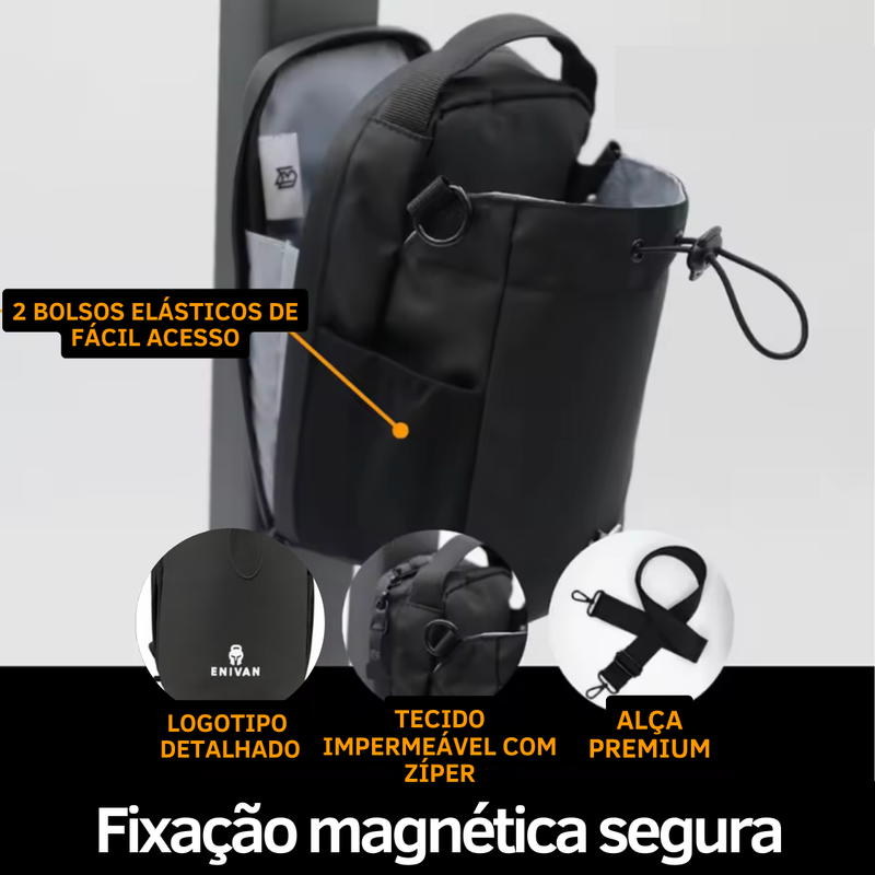 -Kit Bag Magnética Enivan® + Garrafa térmica Enivan® para Treinos l FRETE GRÁTIS
