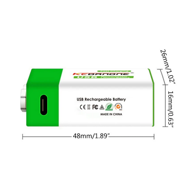 Pilha Recarregável por USB