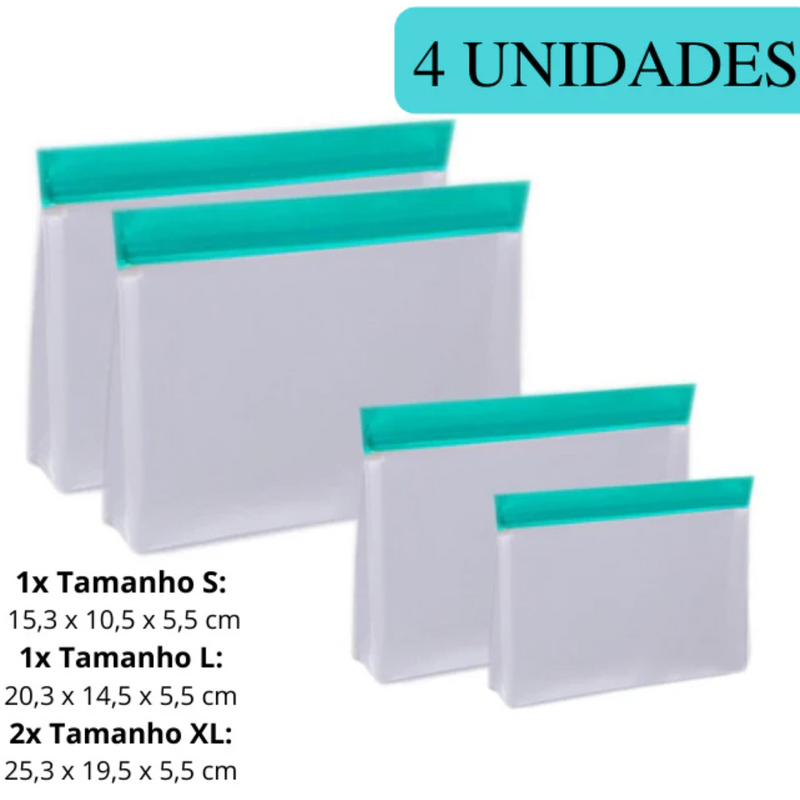 Saco Reutilizável de Silicone para Comida