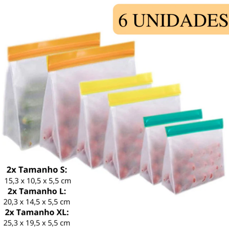 Saco Reutilizável de Silicone para Comida